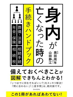 cover image of 身内が亡くなった時の手続きハンドブック